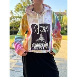 Upcycled Champion Classy as $hit Sweatshirt Size S-M | SAME DAY SHIP